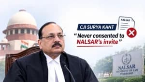 NALSAR विवाद के बीच CJI सूर्यकांत बोले- मैंने न्योता कभी स्वीकार ही नहीं किया NALSAR विवाद के बीच CJI सूर्यकांत बोले- मैंने न्योता कभी स्वीकार ही नहीं किया